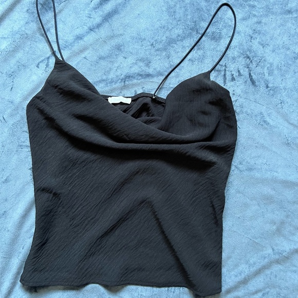 Black Cowl Neck Tank Size S - Picture 1 of 2